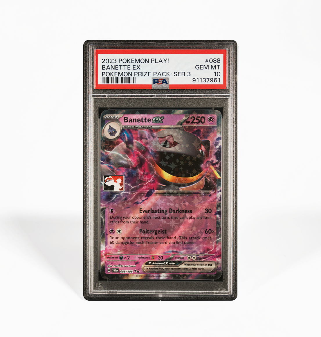 PSA 10 Banette ex #088 Pokemon Play! Prize Pack Series 3 Pokemon card