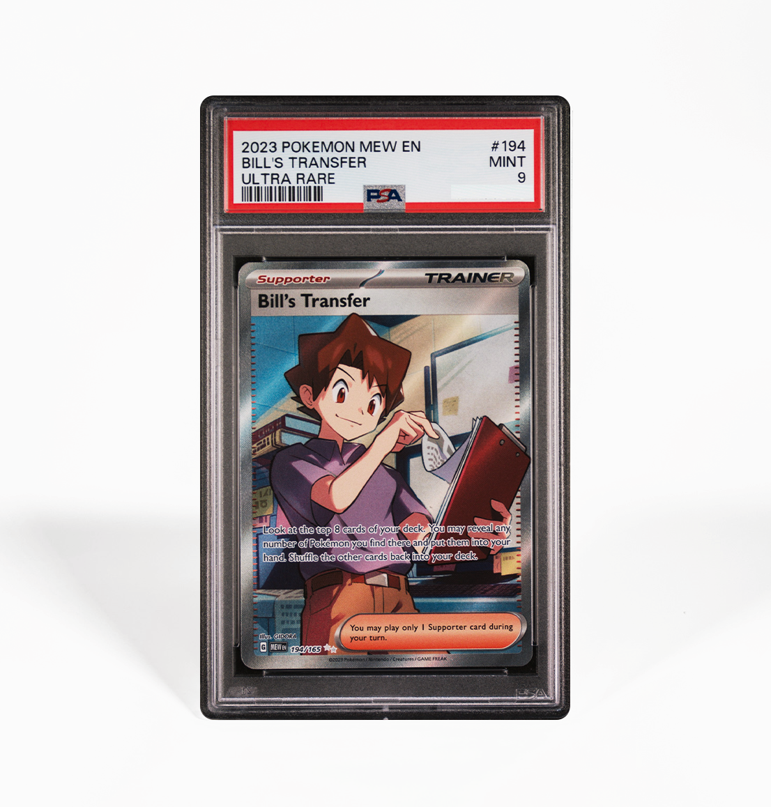 PSA 9 Bill's Transfer #194 Pokemon 151 card