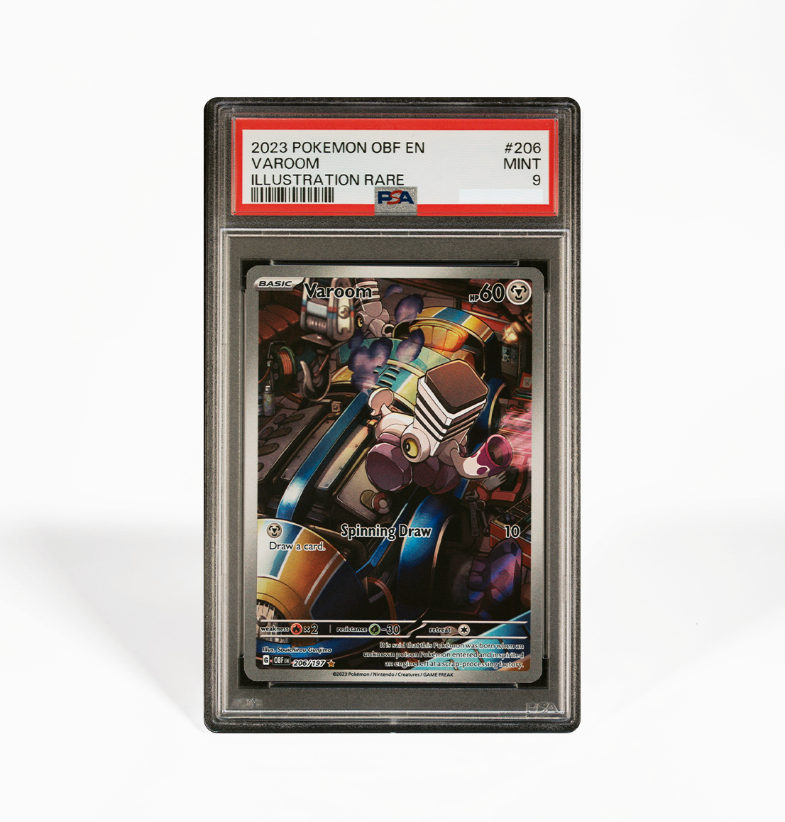 PSA 9 Varoom Obsidian Flames #206 Pokemon card