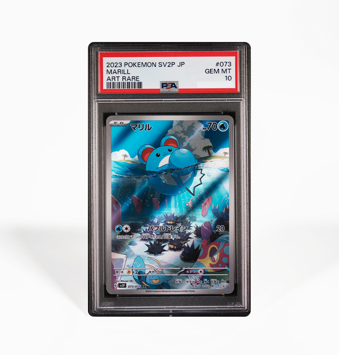 PSA 10 Marill Snow Hazard SV2P #073 Japanese Pokemon card