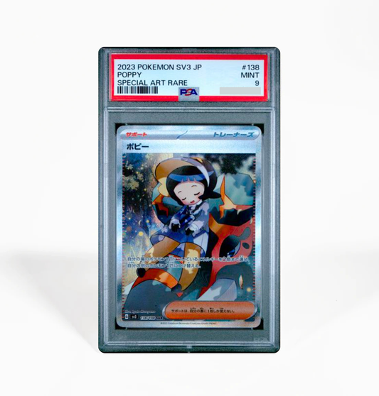 PSA 9 Poppy #138 Ruler of the black flame SV3 Japanese Pokemon card