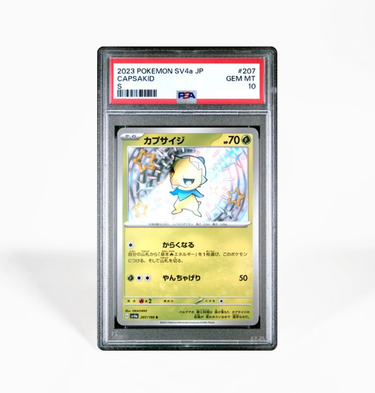 PSA 10 Capsakid SV4a #207 Shiny Treasure ex Pokemon card