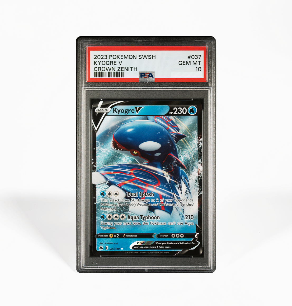 PSA 10 Kyogre V Crown Zenith #037 Pokemon card