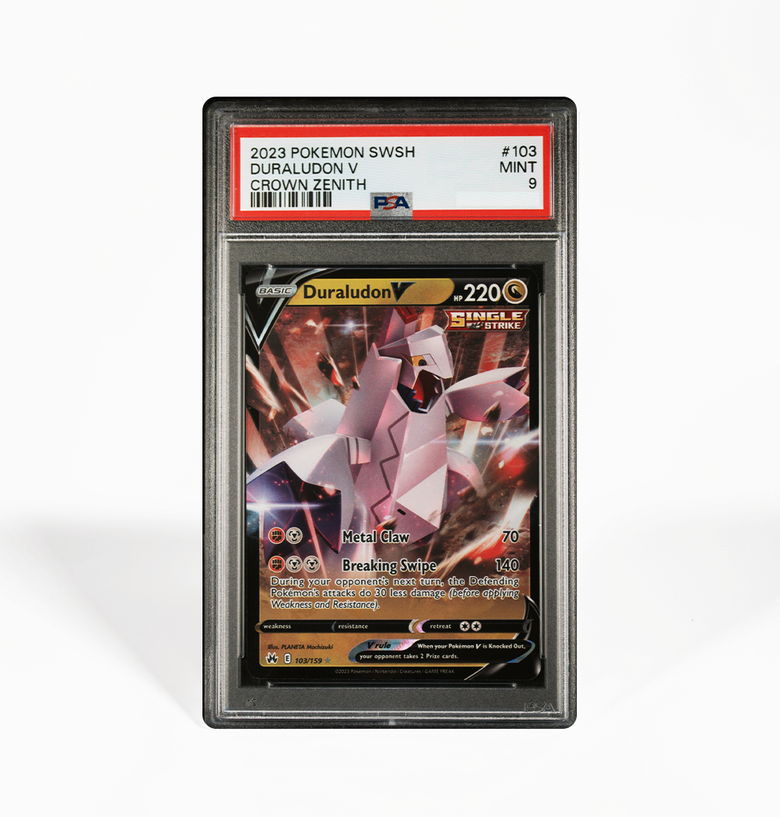 PSA 9 Duraludon V Crown Zenith #103 Pokemon card