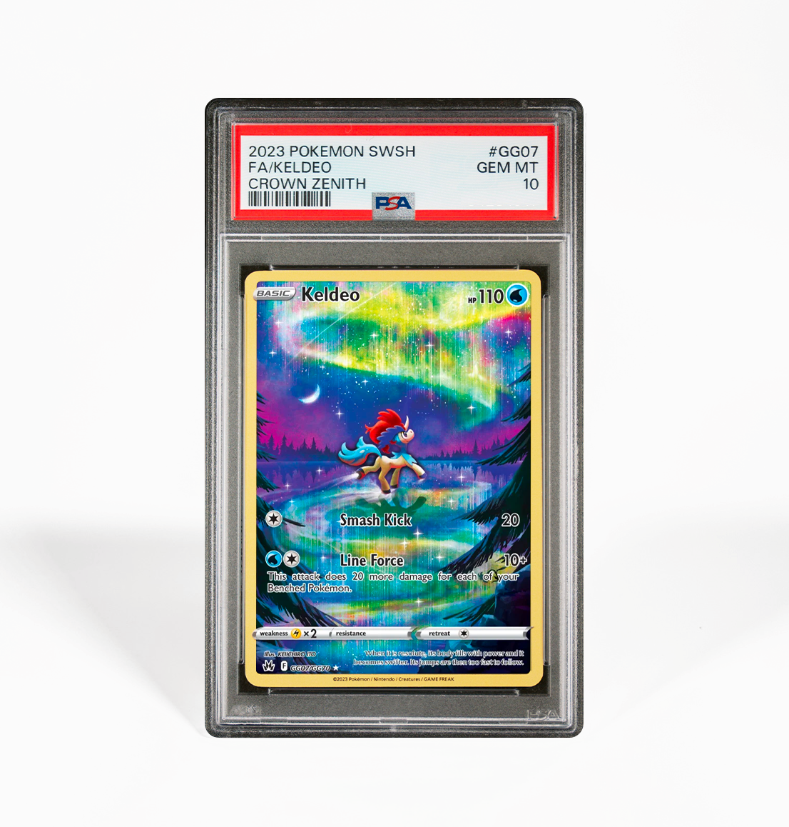 PSA 10 Keldeo Crown Zenith GG07 Pokemon card