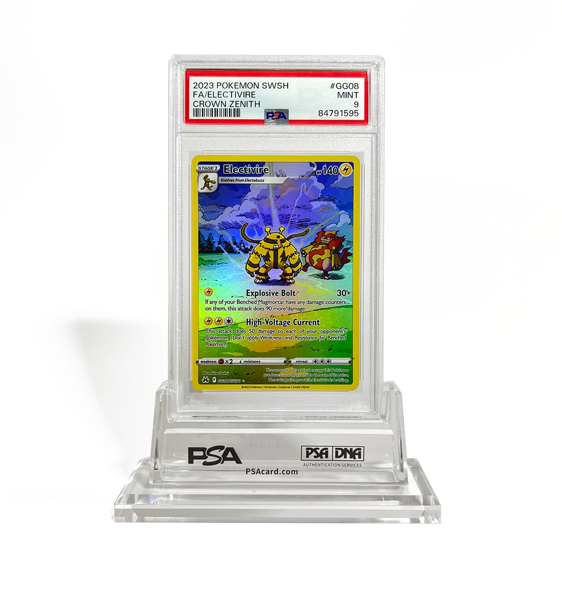PSA 9 Electivire Crown Zenith #GG08 Pokemon card
