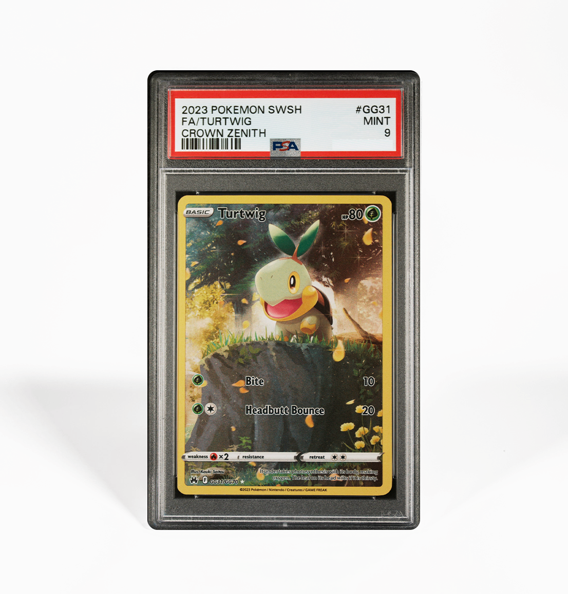 PSA 9 Turtwig Crown Zenith #GG31 Pokemon card