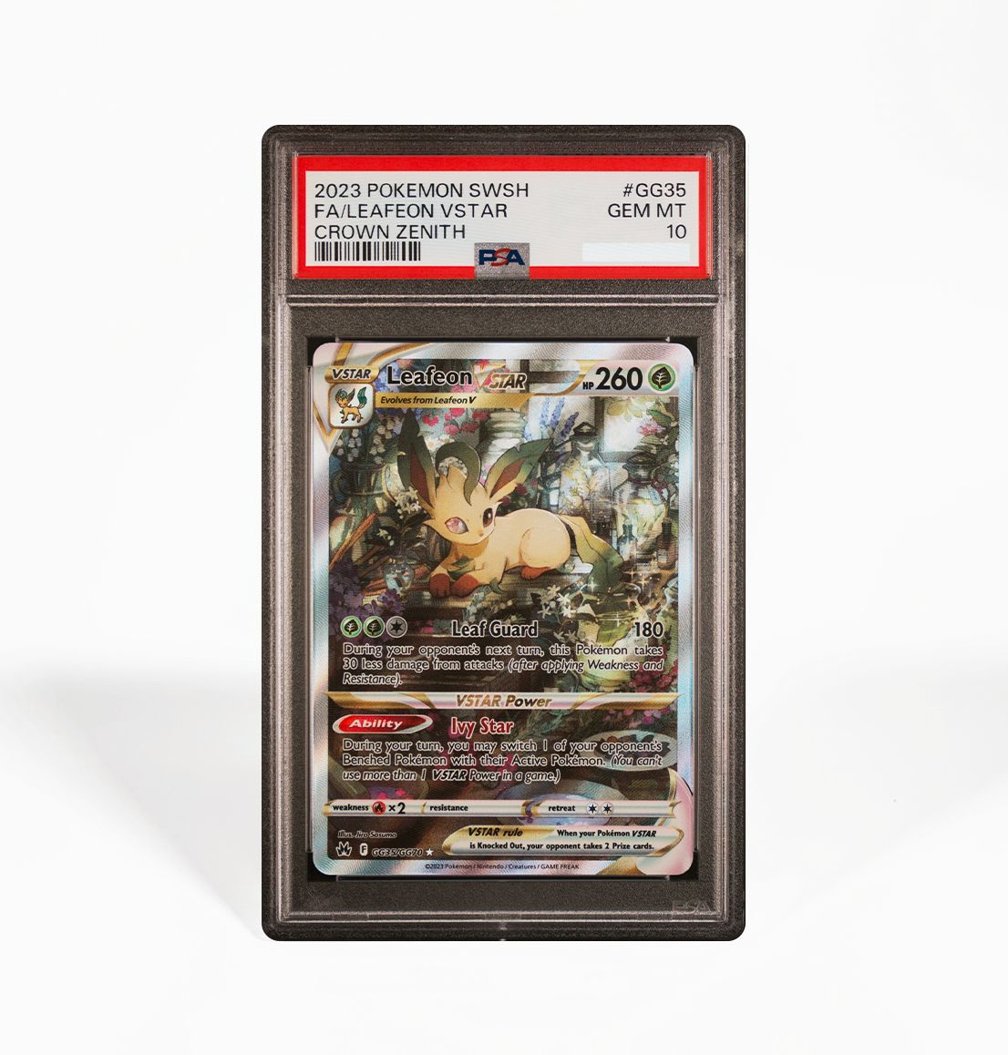 PSA 10 Leafeon VSTAR Crown Zenith GG35 Pokemon card