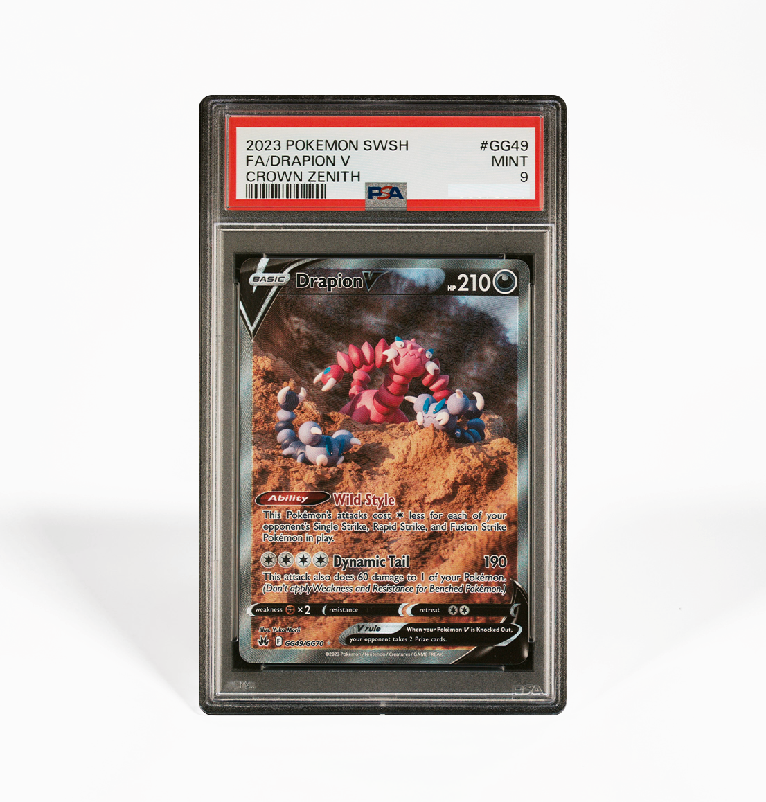 PSA 9 Drapion V Crown Zenith #GG49 Pokemon card