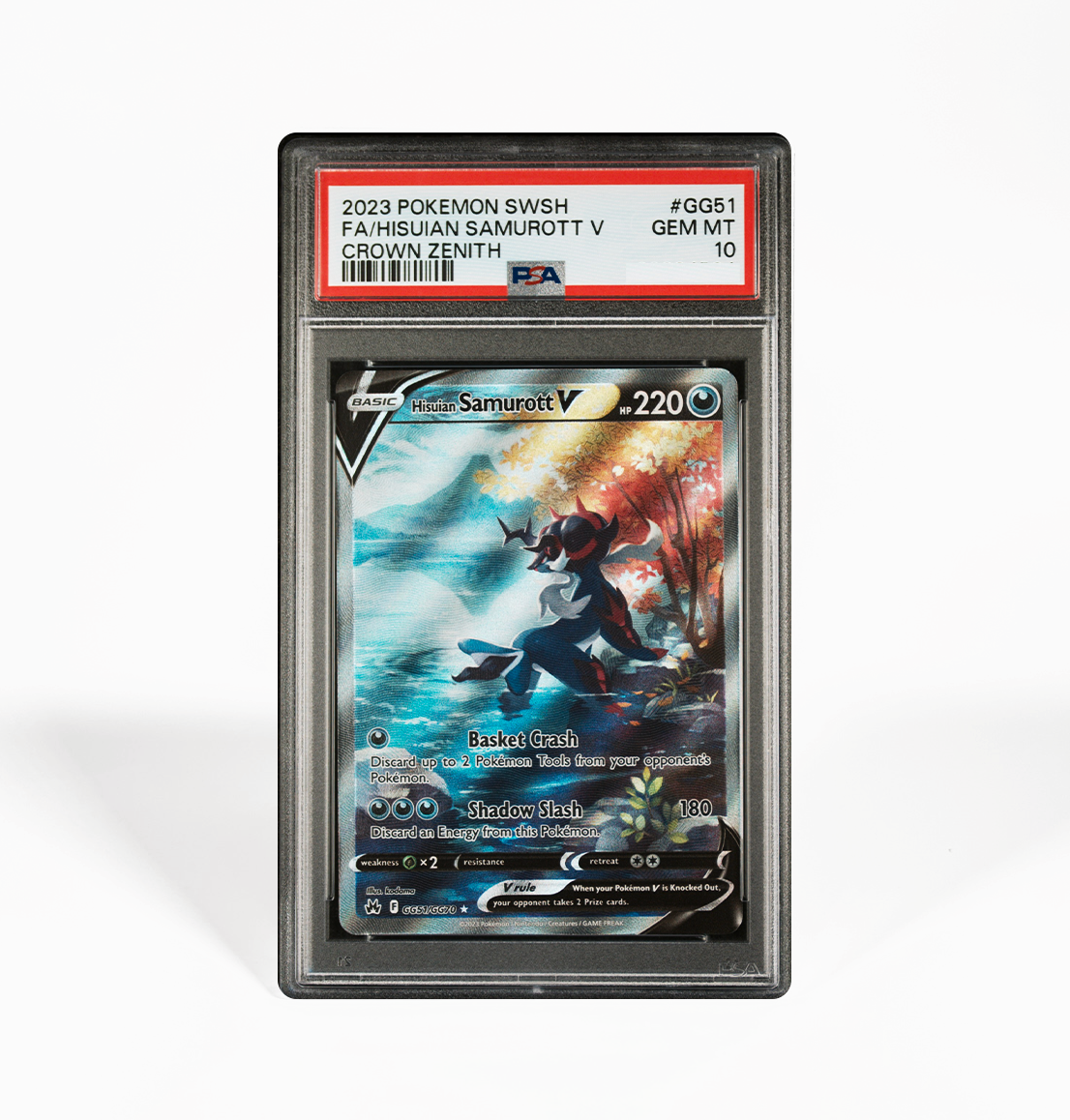 PSA 10 Samurott V Crown Zenith #GG51 Pokemon card