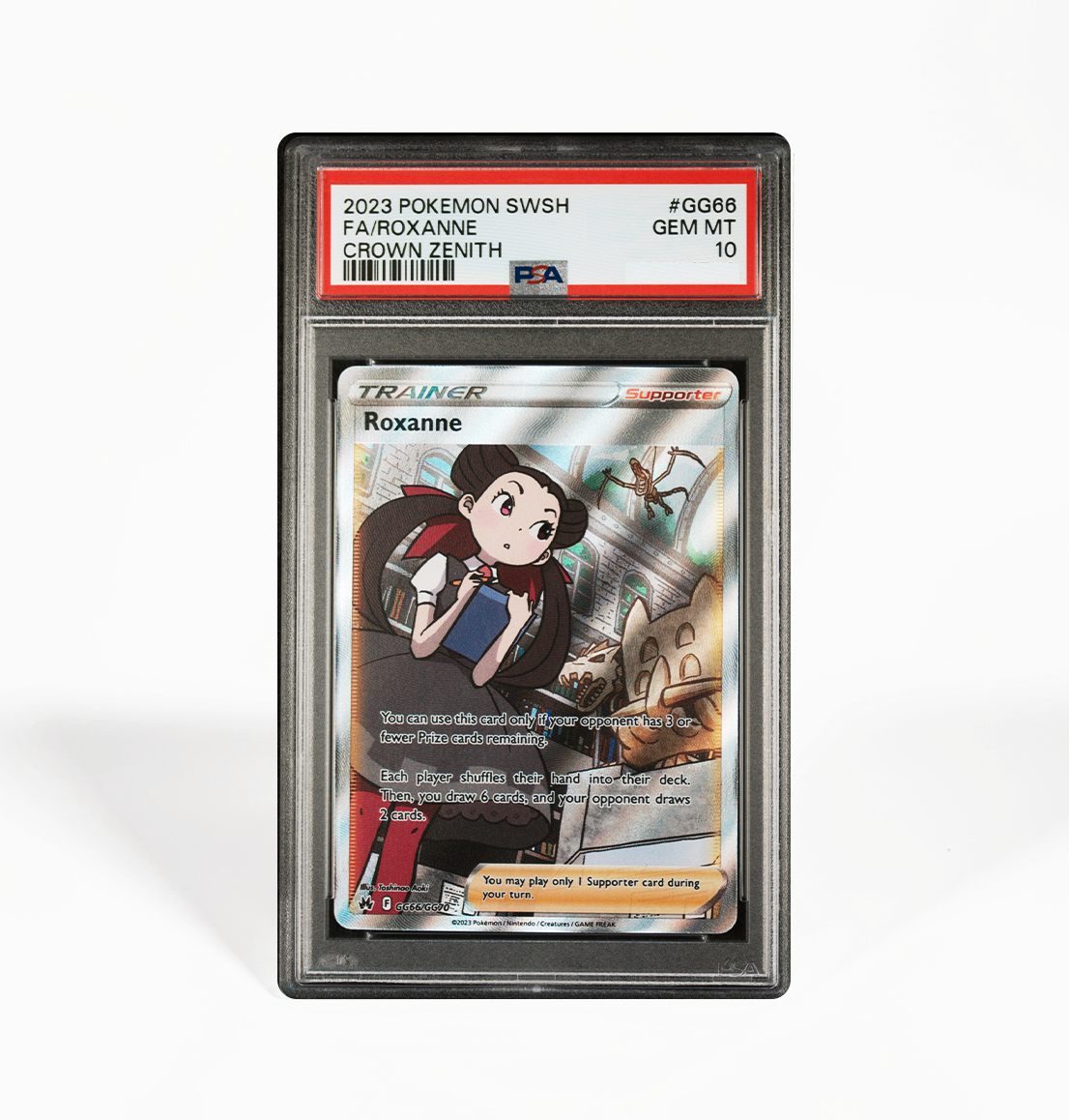 PSA 10 Roxanne Crown Zenith #GG66 Pokemon card