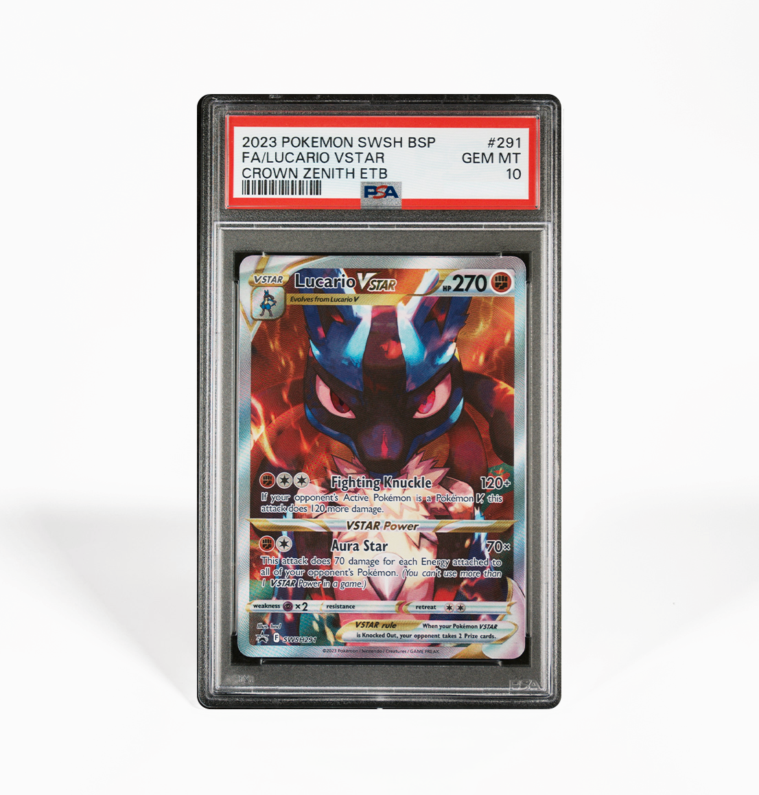 PSA 10 Lucario VStar Promo SWSH #291 Pokemon card