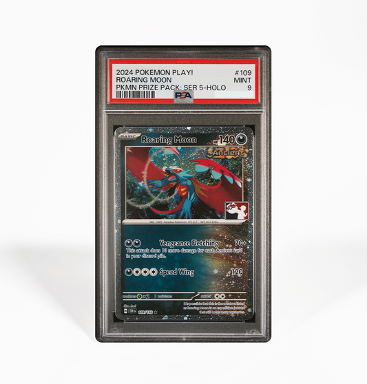 PSA 9 Roaring Moon #109 Pokemon Play! Prize Pack Series 5 Pokemon card