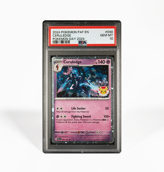 PSA 10 Ceruledge Pokemon day 2024 Paldean Fates #040 Pokemon card