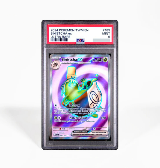 PSA 9 Sinistcha ex Twilight Masquerade #189 Pokemon card