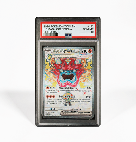 PSA 10 Hearthflame Mask Ogerpon ex Twilight Masquerade #192 Pokemon card