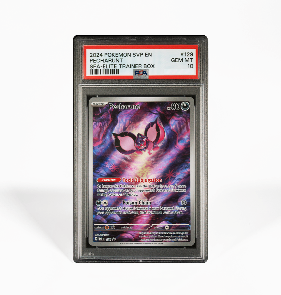 PSA 10 Pecharunt SVP #129 Pokemon card