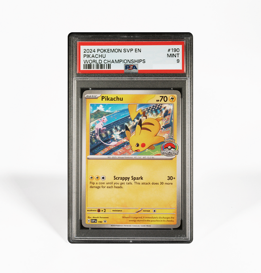 PSA 9 Pikachu Worlds Championships SVP #190 Pokemon card