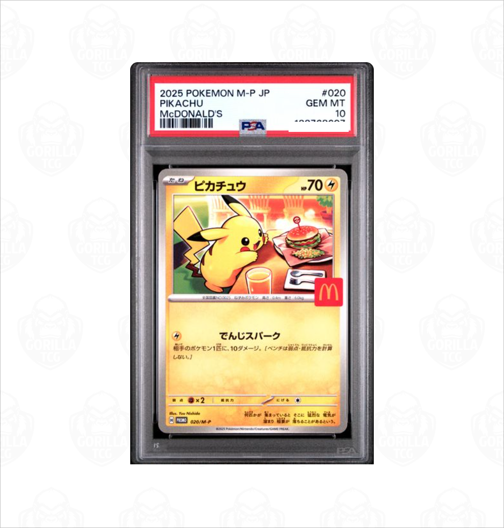 PSA 10 Pikachu McDonald's #020 M-P Japanese Pokemon card