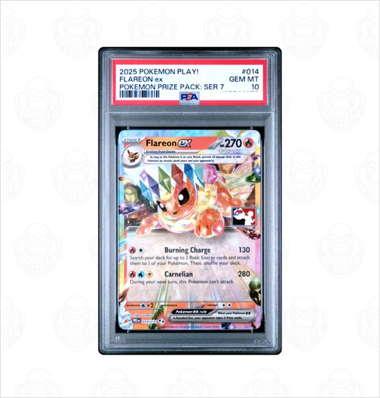 PSA 10 Flareon ex #014 Pokemon Play! Prize Pack Series 7 Pokemon card