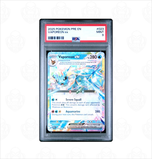 PSA 9 Vaporeon Prismatic Evolutions #023 Pokemon card