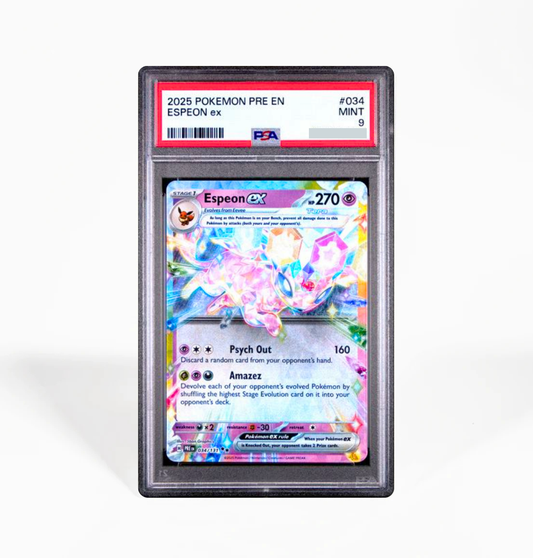 PSA 9 Espeon Prismatic Evolutions #034 Pokemon card
