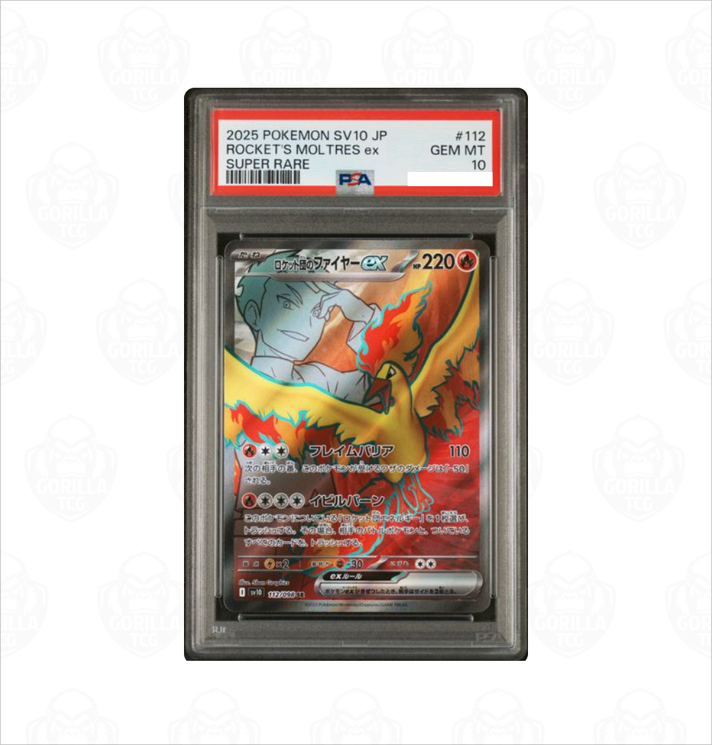 PSA 10 Rocket's Moltres ex #112 SV10 Glory of Team Rocket Japanese Pokemon card