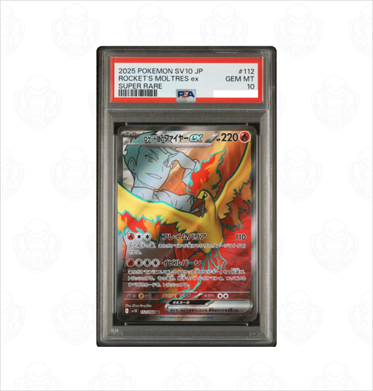 PSA 10 Rocket's Moltres ex #112 SV10 Glory of Team Rocket Japanese Pokemon card
