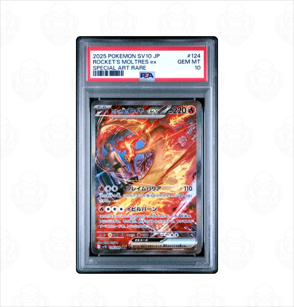 PSA 10 Rocket's Moltres ex #124 SV10 Glory of Team Rocket Japanese Pokemon card