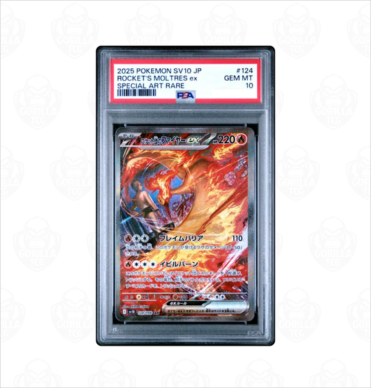 PSA 10 Rocket's Moltres ex #124 SV10 Glory of Team Rocket Japanese Pokemon card