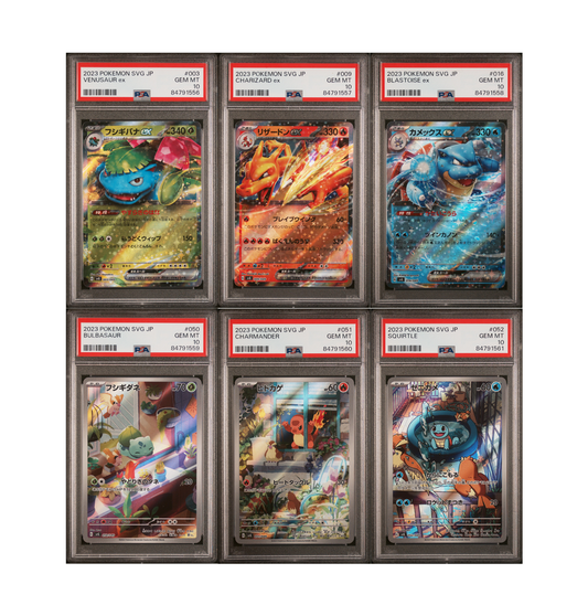 PSA 10 6 card sequential set special deck ex Venusaur, Charizard, Blastoise