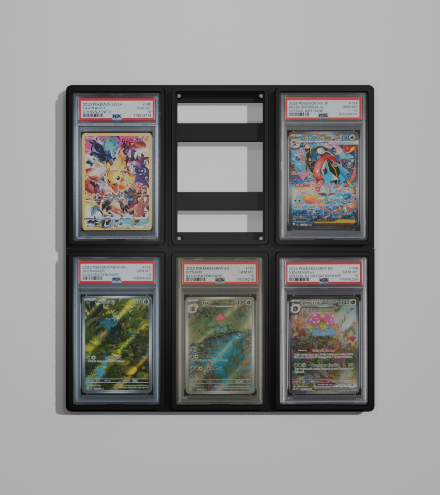 Modular Magnetic PSA Card Wall Display – 2×3 Layout (6 Cards)