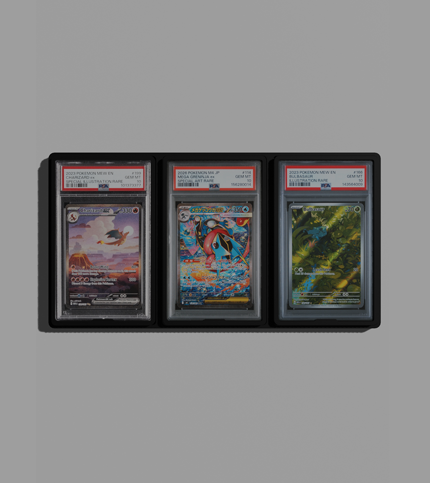 Modular Magnetic PSA Card Wall Display – 1×3 Layout (3 Cards)